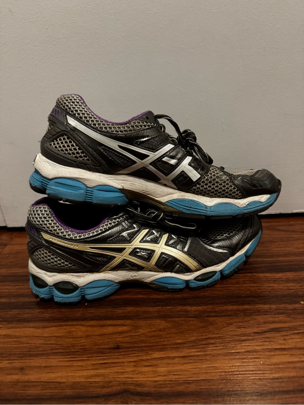ASICS Black, Blue and Purple Women's Running Shoes